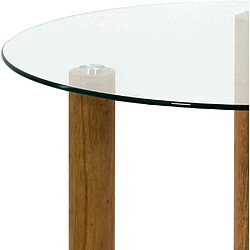 Avis The home deco factory Table basse ronde - Transparent marron