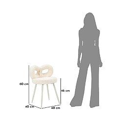 Avis Mauro Ferretti Chaise en tissu éponge Ilary 40 x 67 cm blanc.
