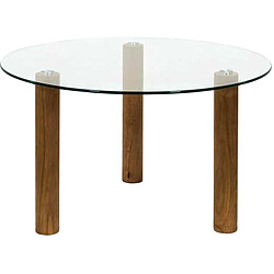 The Home Deco Factory Table basse ronde en verre trempé.