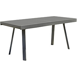 DCB Garden Table de jardin en aluminium avec rallonge intégrée Stockholm Plateau réglable de 150 à 225 cm - finition strié.