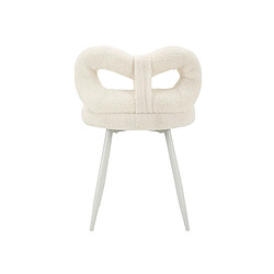 Mauro Ferretti Chaise en tissu éponge Ilary 40 x 67 cm blanc. pas cher