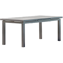 DCB Garden Table de jardin en aluminium et céramique Venise Table avec allonge.