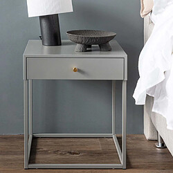 Venture home Table de chevet métal - Gris clair