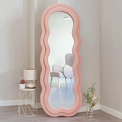 Flamingueo Grand Miroir Mural Asymétrique Teddy 160x60x4 cm Rose