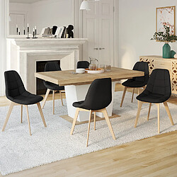 Idmarket CHAISES SCANDINAVES NOIRES