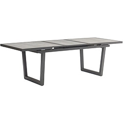 DCB Garden Table de jardin avec rallonge automatique en aluminium et céramique Olhos.