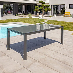 Dcb garden table de jardin extensible - gris anthracite