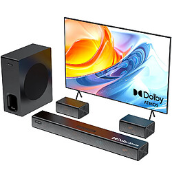 Hiwill A51 PRO barre de son noire 5.1 canaux Dolby,caisson sans fil 6,5"