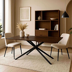 The Home Deco Factory Table repas extensible en bois et métal 6 à 8 personnes Tiffany.