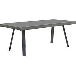 DCB Garden Table de jardin en aluminium avec rallonge intégrée Stockholm Plateau réglable de 200 à 300 cm - finition strié.