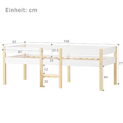 Acheter HAUSS SPOLE Lit bébé 90x190 cm Lit mi-hauteur - Blanc
