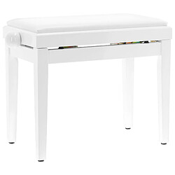 PB100WHL Banquette piano White Similicuir Quik Lok