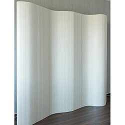 Homestyle4U Paravent bambou 200 x 250 cm blanc