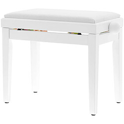 PB010WHS Banquette piano White Mate Quik Lok