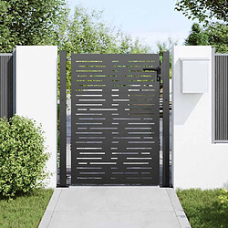 Avis vidaXL Porte de Jardin Noir 110 x 155 cm Acier enduit de poudre
