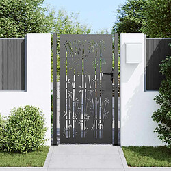 Avis vidaXL Porte de Jardin Noir 110 x 205 cm Acier enduit de poudre