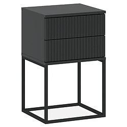 Konsimo Table de chevet métal - Anthracite