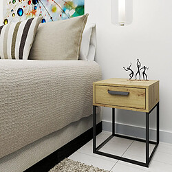 Konsimo Table de chevet scandinave - Chêne