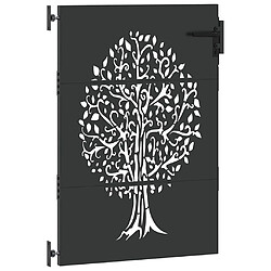 Acheter vidaXL Porte de Jardin Noir 85 x 125 cm Acier peint par poudre