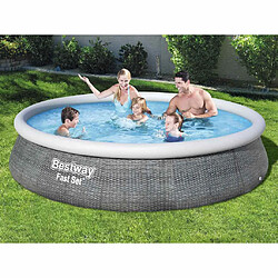ZMH Ensemble de piscine gonflable avec pompe 396x84 cm