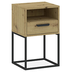 Konsimo Table de chevet scandinave - Chêne