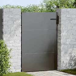 vidaXL Porte de Jardin Noir 105 x 125 cm Acier peint par poudre