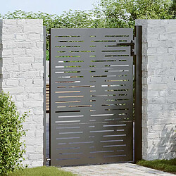 vidaXL Porte de Jardin Noir 110 x 130 cm Acier enduit de poudre