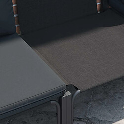 Acheter vidaXL Ensemble de canapé de jardin avec coussin 12 pcs Noir Acier