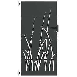 vidaXL Porte de Jardin Noir 85 x 200 cm Acier peint par poudre