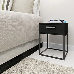 Konsimo Table de chevet métal - Noir