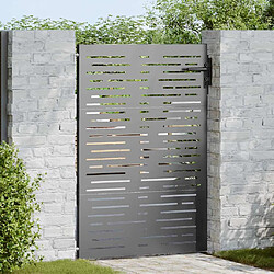 vidaXL Porte de Jardin Noir 85 x 125 cm Acier peint par poudre