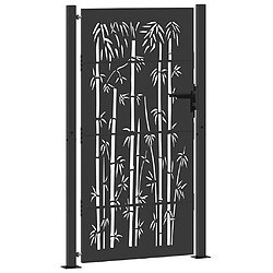 Acheter vidaXL Porte de Jardin Noir 110 x 205 cm Acier enduit de poudre