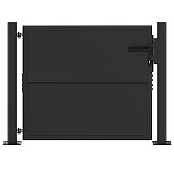 vidaXL Porte de Jardin Noir 100 x 100 cm Acier enduit de poudre