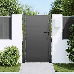 Avis vidaXL Porte de Jardin Noir 110 x 205 cm Acier enduit de poudre