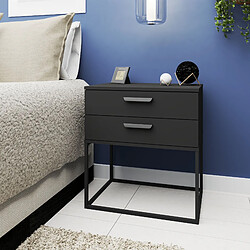 Konsimo Table de chevet métal - Anthracite