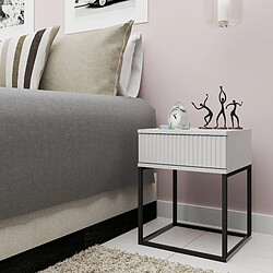 Konsimo Table de chevet lot de 2 - Blanc