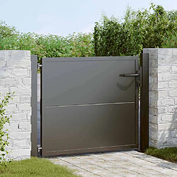 vidaXL Porte de Jardin Noir 100 x 100 cm Acier enduit de poudre