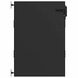 vidaXL Porte de Jardin Noir 105 x 125 cm Acier peint par poudre