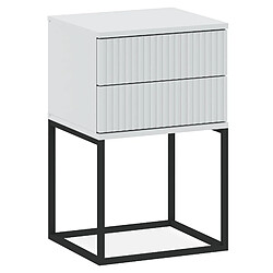Konsimo Table de chevet scandinave - Blanc