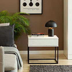 Konsimo Table de chevet RECTUS - Blanc