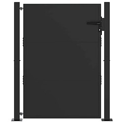 vidaXL Porte de Jardin Noir 100 x 125 cm Acier enduit de poudre