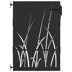 vidaXL Porte de Jardin Noir 85 x 125 cm Acier peint par poudre