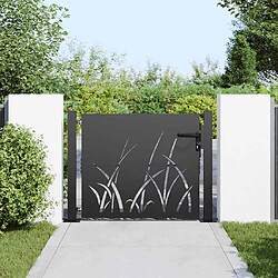 Avis vidaXL Porte de Jardin Noir 110 x 105 cm Acier peint par poudre