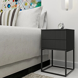 Konsimo Lot de 2 tables de chevet - Anthracite