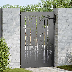 vidaXL Porte de Jardin Noir 85 x 125 cm Acier peint par poudre