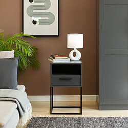 Konsimo Lot de 2 tables de chevet - Anthracite