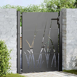 vidaXL Porte de Jardin Noir 110 x 130 cm Acier peint par poudre