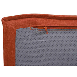 Mendler Ensemble canapé HWC-O54, canapé modulable avec ottomane, tissu/textile 63x270x190cm ~ terracotta
