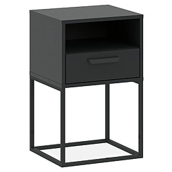 Konsimo Table de chevet Rectus - Anthracite