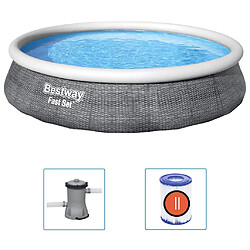 ZMH Ensemble de piscine gonflable avec pompe 396x84 cm
